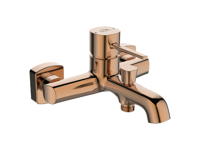 Badewannenarmatur in Rosegold POLLA Badarmatur Wannenbatterie