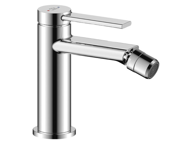 Bidetarmatur in Silber PINAR Badarmatur Bidet-Mischbatterie + Click-Clack