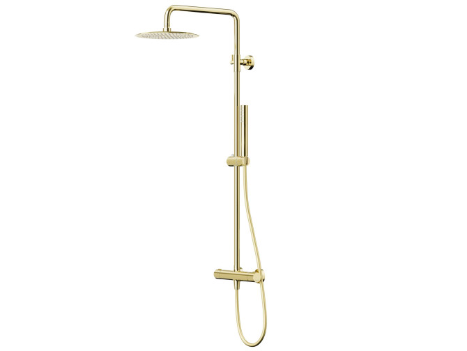 Dusch-Set in Gold LUGO Thermostatisch Duschsäule